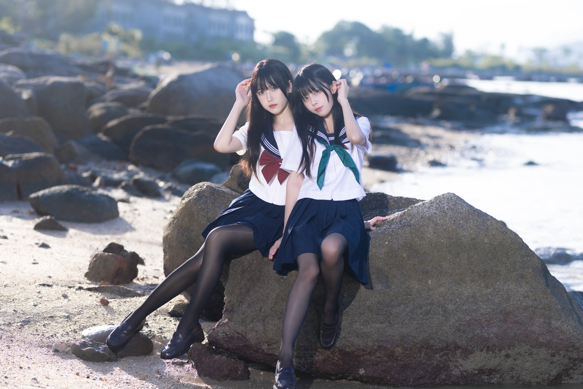 不呆猫 - NO.43 &三無人型 水手服百合黑丝 3